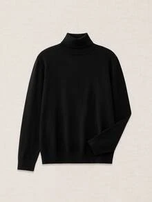 Manfinity Homme Men's Solid Color High Neck Casual Daily Long Sleeve Sweater - Multicolor - View 9