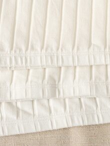 SHEIN 3 piezas de camisetas de tirantes casuales de unicolor con textura acanalada para niñas preadolescentes - Blanco - Ver 4