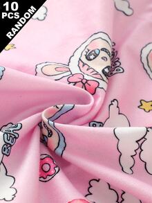 Random 10pcs Girls Comfortable Cartoon Printed Panties, Random Designs Include Butterfly, Pony, Heart Winter Baby Pink White - Multicolor - View 6