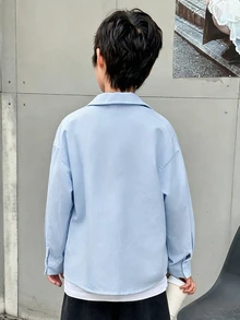 Tween Boys Winter Shirts Kids - Blue - View 4