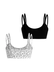 SHEIN Cheerettes 女款雙肩帶日常健身運動內衣 - 彩色 - 查看 4