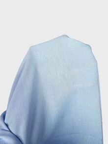 Everyssa Vintage Fashion A-Line Open Front Long Sleeve Casual Commuter Dress With Elegant Sophisticated Vibe For Women - Blue - View 5