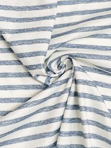 IslaSuriya Plus Size Women V-Neck Striped Casual Versatile Daily Wear Top - Multicolor - View 5
