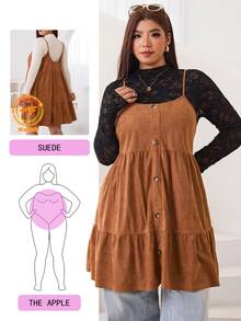 Solflare Plus Size Dresses Thanksgiving Office Formal White Black Summer Casual - Brown - View 8