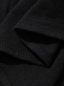 FRIFUL Women's Casual Ruffle Sleeve Loose T-Shirt For Summer Vacation - Black - View 6
