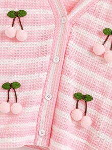 Tween Girls Jacket, Pink, Casual Fit, Warm For Autumn/Winter, Fashionable & Versatile, Autumn, Zipper, Autumn, Winter, Fleece, Solid Color, Hooded, Printed, Cute - Pink - View 8