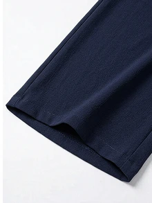 LUMIGAL Jumpsuit Wanita Kasual untuk Liburan dengan Tali Bahu Tipis dan Blok Warna - Navy Blue - View 4
