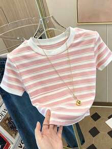 Plus Size T-Shirts - Pink - View 11