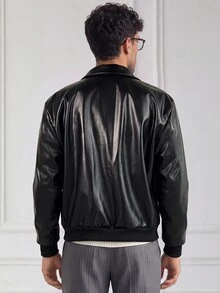 HUEFORM 男士秋季時尚百搭通勤夾克 - 黑色 - 查看 2