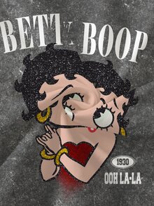 Betty Boop x SHEIN Plus Size Cartoon Figure Graphic Round Neck Short Sleeve T-Shirt - White - View 7