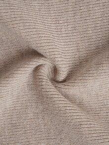 SHEIN BASICS Women's Solid Color Long Sleeve Single-Breasted Knit Cardigan - Camel - View 10
