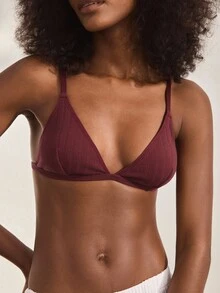 Ocili 2pcs European & Japanese Sexy Hot Girl Style Pure Cotton Thin Non-Wired Non-Padded Triangle Cup Bra - Multicolor - View 2