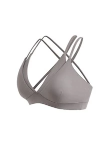 SHEIN Cheerettes 女款純色雙層運動內衣 - 彩色 - 查看 9