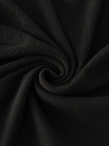 Elenzga Autumn New Cashmere V-Neck Contrast Collar Slim Fit Elegant Commute Women's Base Layer Brushed Top - Black - View 8