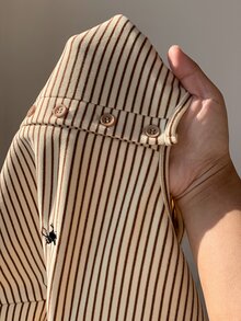 Comfortcana 米色針織女款休閒學院風日常穿搭套裝，適合秋季上班、日常、旅行、度假、開學返校與外出，條紋基本款 - 黃色 - 查看 9