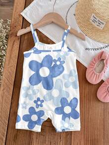 Black And White Polka Dot Summer Cute Family Matching Baby Girl Casual Unisex Strap Romper Kawaii Cartoon Rabbit Lulu Stitch Pattern Gradient Floral - Multicolor - View 2