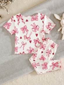 Baby Girl Comfortable And Convenient,Spring/Summer Soft Casual Pajamas Set,Makes Look Adorable Lively,Comfortable Fabric - Multicolor - View 2