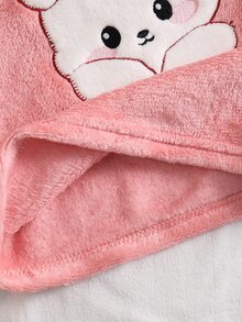 SHEIN Young Girl 2件組針織卡通可愛動物圖案人造毛家居服套裝 秋冬款 - 彩色 - 查看 11