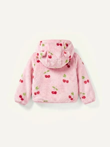 Cozy Pixies 女嬰連帽抓絨外套與護肚長褲2件套，中厚款 - 彩色 - 查看 2