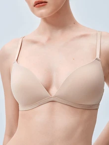 Softvol Women's Wireless Lift & Support Bra - Comfortable T-Shirt Bra, Full Day Natural Lift & Cleavage Support, Seamless & Skin-Friendly For Everyday Confident Wear - Beige - View 9