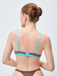 Softvol Women's Wireless Push-Up Bra, Comfortable Seamless Fit With All-Day Support - Brown - View 3