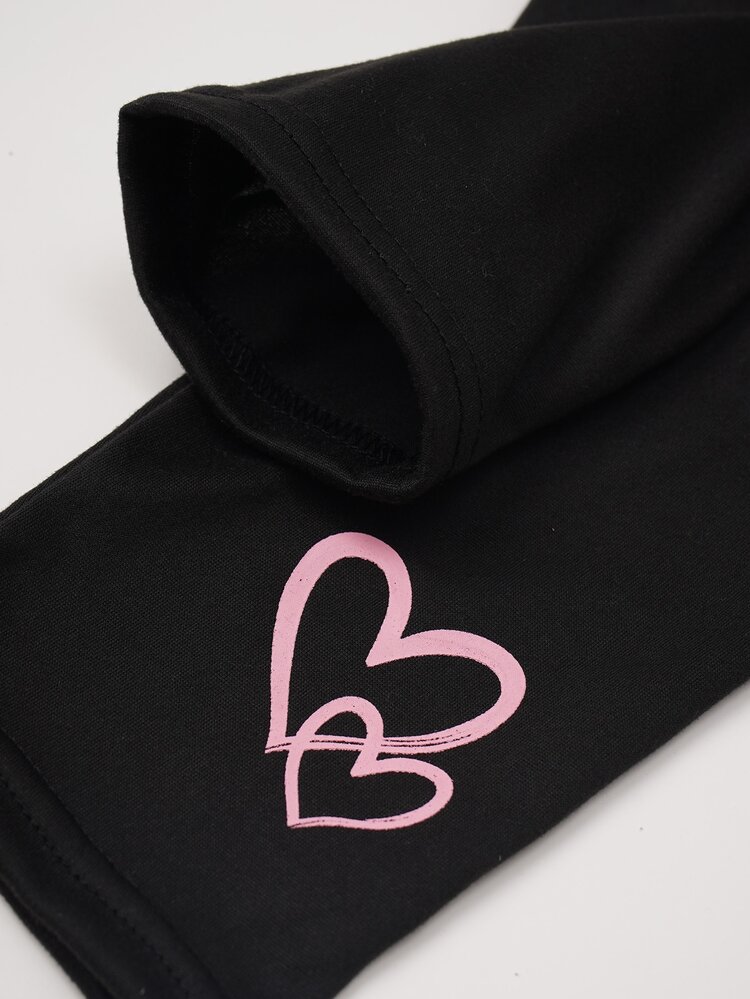 SHEIN Tween Girls 1 Set Girls' Solid Color Base Layer Leggings Set, Blind Box Style, 2 Pieces Included, Pink And Black Black And Pink Cute Summer School - Multicolor - View 7