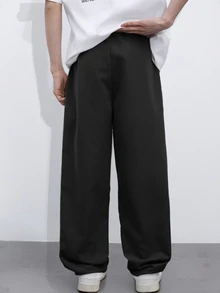 Mirajuku Straight Leg Casual Sports Pants, New Spring/Summer Style For Fashionable Teenage Boys Autumn Fall - Black - View 3