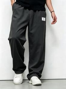 Mirajuku Straight Leg Casual Sports Pants, New Spring/Summer Style For Fashionable Teenage Boys Autumn Fall - Black - View 2