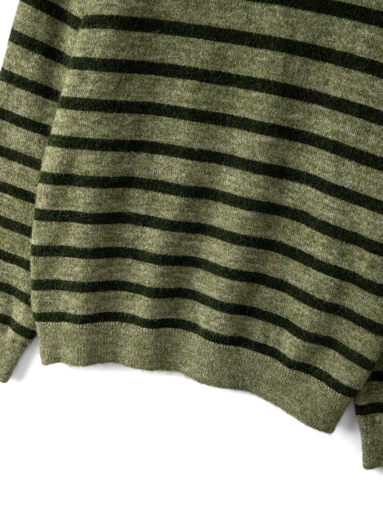RONVEXI Men's Casual Striped Sweater, Autumn/Winter - Multicolor - View 4