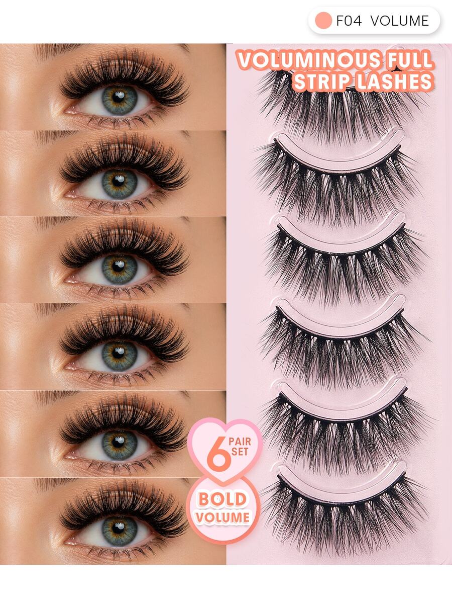 SHEGLAM Flutter Flirt Volume Full Strip Lashes Brand Beauty Cosmetic Makeup For Women And Girls - Black - View 1