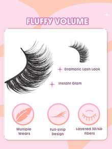 SHEGLAM Flutter Flirt 濃密全排假睫毛 品牌美妝化妝品 適合女士與女孩 - 黑色 - 查看 3