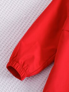 SHEIN 小男孩恐龍印花半拉鍊連帽外套與長褲套裝 - 彩色 - 查看 6
