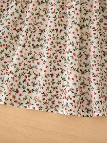 Emery Rose Kids Emery Rose Kids 女童小女孩花卉圓領泡泡袖A字蛋糕裙 開學季長袖派對洋裝 - 彩色 - 查看 7