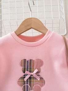 Emery Rose Kids 女童復古時尚百搭休閒日常穿搭，適合秋冬外出，Cam - 粉色 - 查看 5