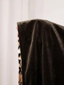 Al Najma فستان عربي للنساء بمقاس كبير مع طباعة نمر وتصميم رقعات - متعدد الألوان - مشاهدة 8