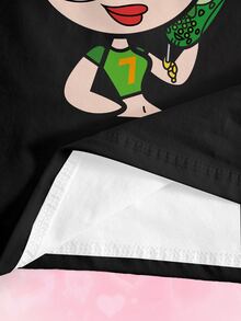THE POWERPUFF GIRLS X SHEIN Women's Cartoon Print Round Neck Short Sleeve Casual Y2k Streetwear Slim Fit T-Shirt Everyday Night Out Black Summer - White - View 7