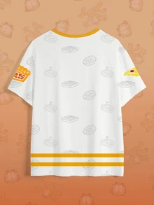 GARFIELD | SHEIN 大尺碼夏季休閒卡通印花短袖T恤 - 白色 - 查看 8