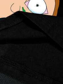 Rick and Morty X SHEIN 男士夏季休閒卡通印花T恤 - 白色 - 查看 4