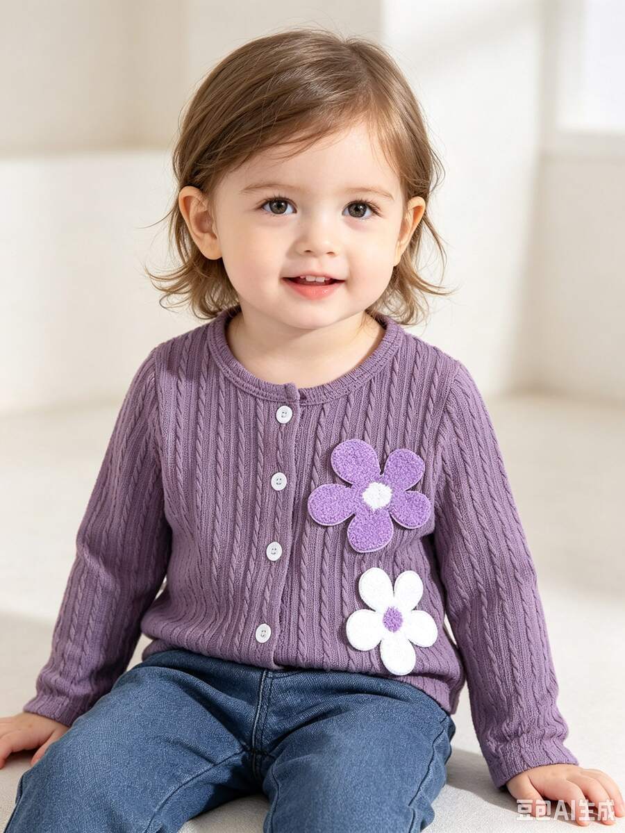 Baby Girls Jackets - Purple - View 1