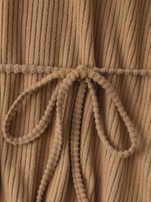 GlowEve CURVE Kaos Lengan Panjang Plus Polos dengan Sabuk dan Celana, Gaya Kasual Formal Tradisional untuk Liburan Musim Gugur, Warna Camel, Cocok untuk Acara Formal dan Bersantai - Coklat - View 7