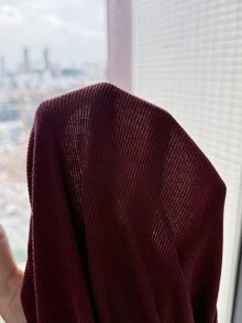 Tween Girl Tween Girl Lace Square Neck Simple Versatile Comfortable Fashion Top Suitable For Daily Wear, Party, Outing Fall/Winter - Burgundy - View 10
