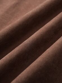 Fairmaia Gaun Festival Bir Model A-Line dengan Detail Renda Baru, Kancing Dekoratif yang Indah, dan Pinggang yang Dikencangkan, Berpotongan Leher Berenda, dan Pinggang yang Diikat. - Coklat - View 8