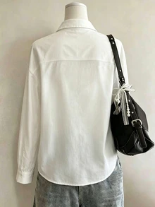 Lalippa 休閒時尚百搭大尺碼女款花卉虎紋印花長袖襯衫 - 彩色 - 查看 2