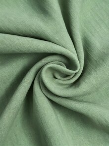 Omancia Vestido casual de verano para mujer, largo, sin mangas, con cuello en V y ribete negro de color contrastante, para vacaciones - Verde Niebla - Ver 4