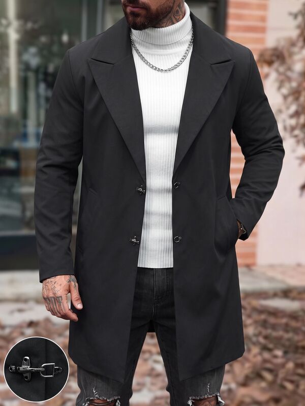 Manfinity CasualCool Men's Fashion Versatile Trench Coat Jacket