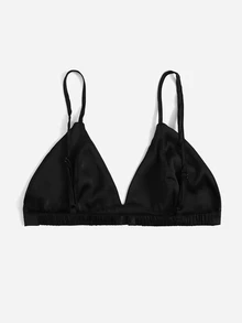 SHEIN Privé Top Cami Y2k Sólido Sin Espalda - Negro - Ver 3