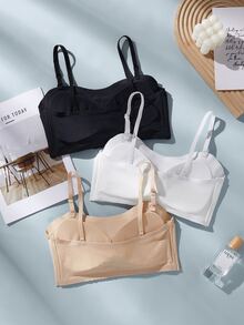 Áo ngực bandeau không dây không lưng cho thiếu nữ, có móc cài trước, chống trượt, chống hở, không đường may - Nhiều màu - Xem 2