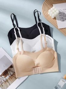 Áo ngực bandeau không dây không lưng cho thiếu nữ, có móc cài trước, chống trượt, chống hở, không đường may - Nhiều màu - Xem 7