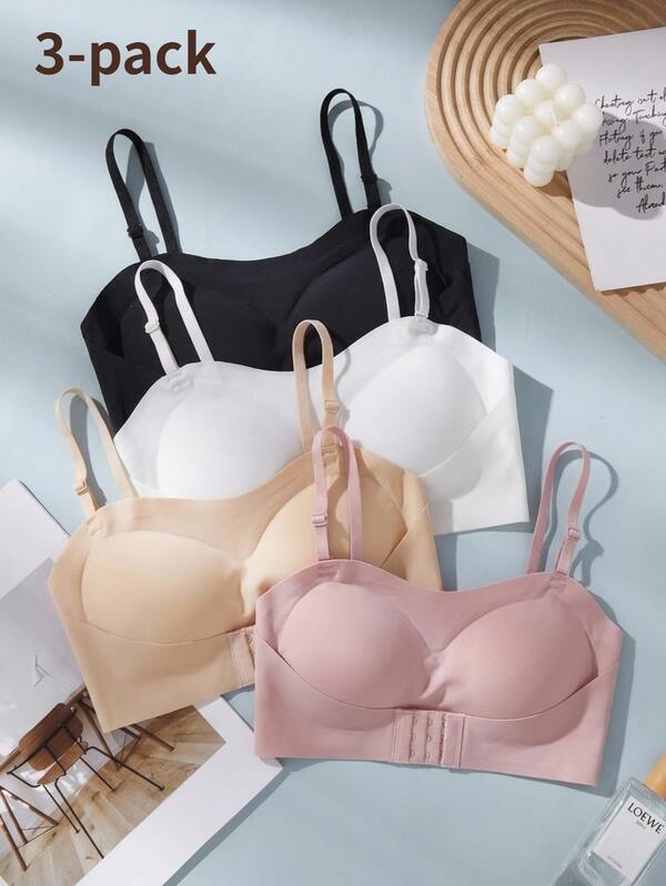 Teen Girl Strapless Backless Bandeau Bra With Front Clasp, Anti-Slip, Anti-Exposure, Seamless