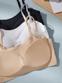 Áo ngực bandeau không dây không lưng cho thiếu nữ, có móc cài trước, chống trượt, chống hở, không đường may - Nhiều màu - Xem 4